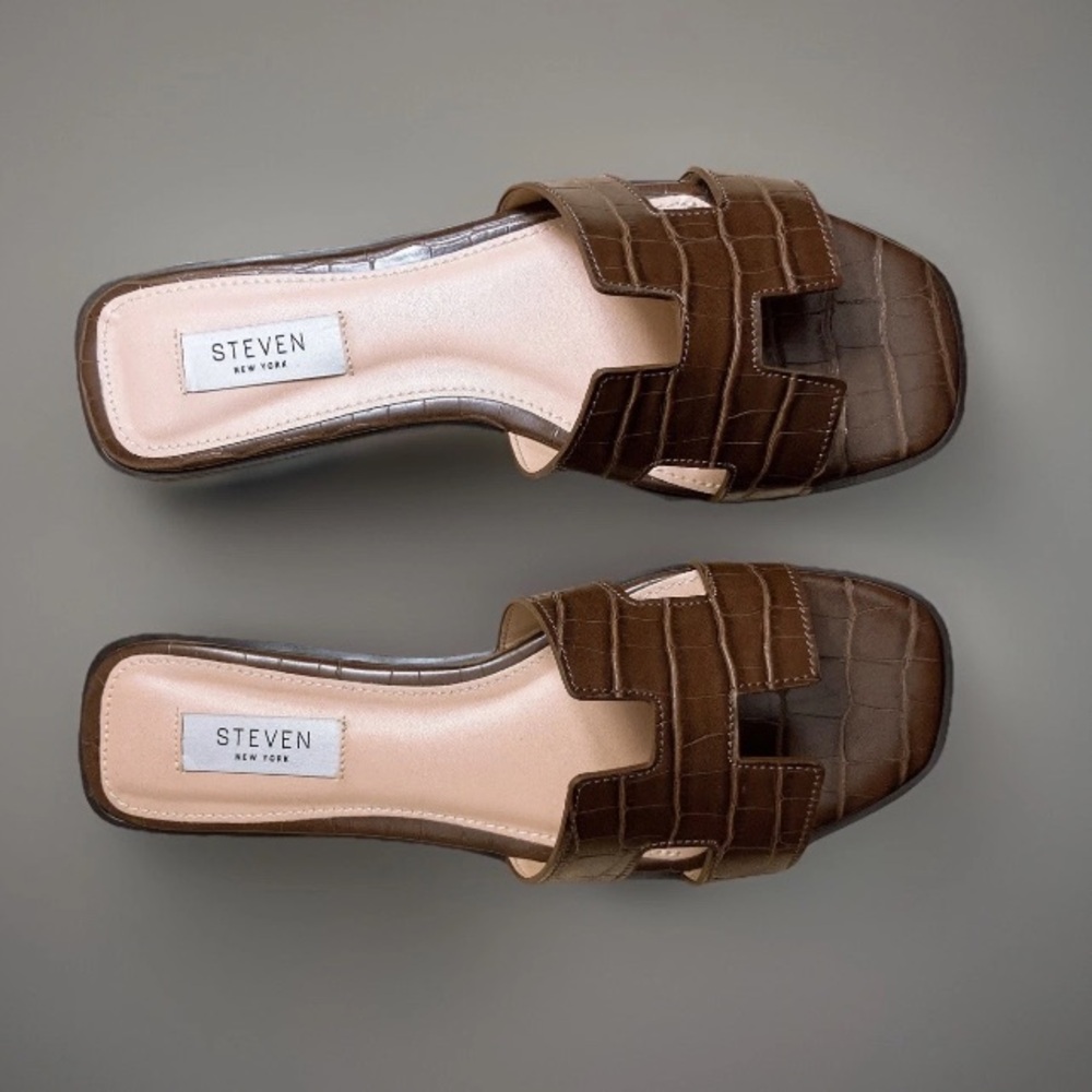 Steve Madden women’s Sandals Hadyn Sandals Brown Slides Size 8